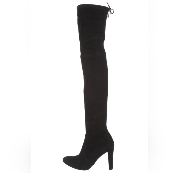 STUART WEITZMAN  Black Suede Highland Over the Knee Thigh Boot Size 10 Medium - Picture 2 of 10